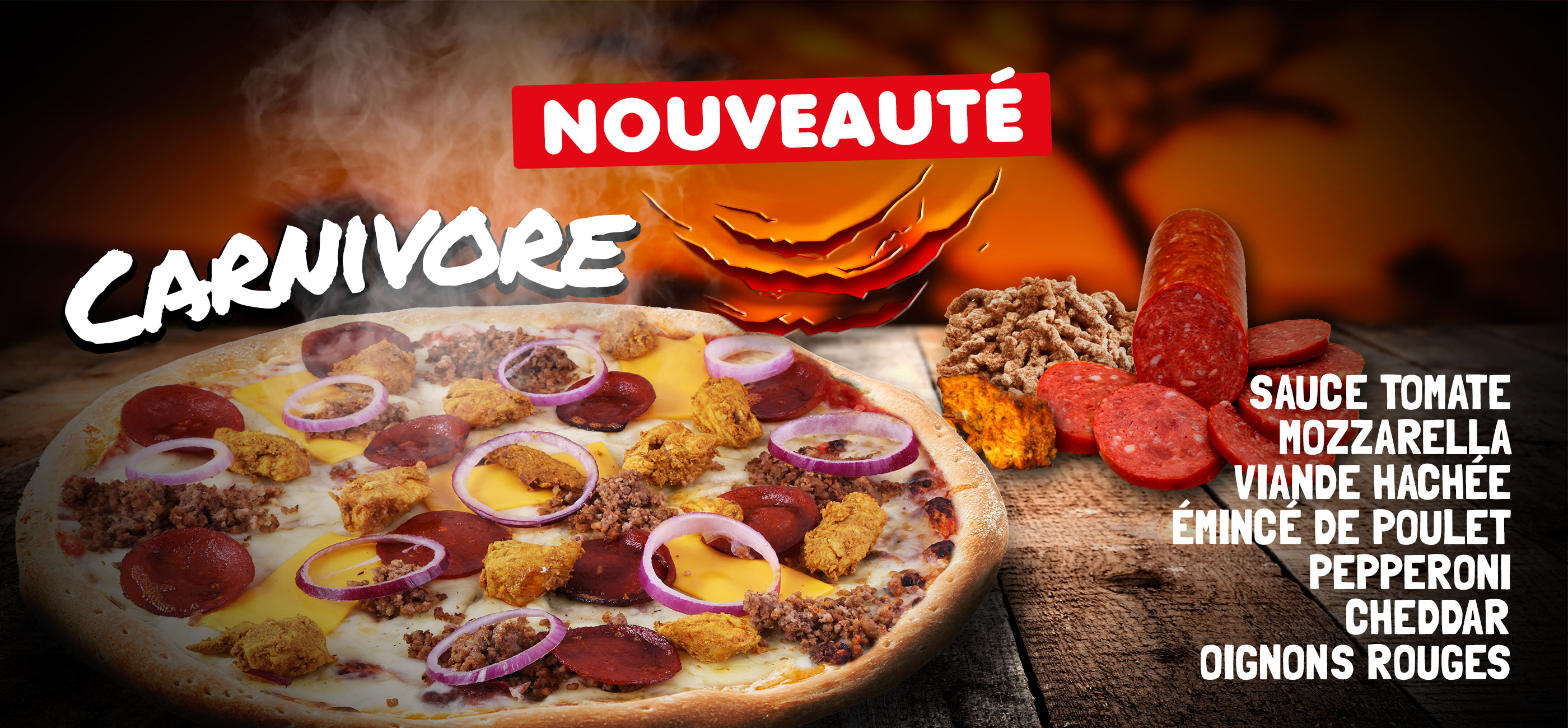 Nouvelle recette : la pizza Carnivore
